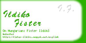 ildiko fister business card
