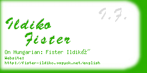 ildiko fister business card